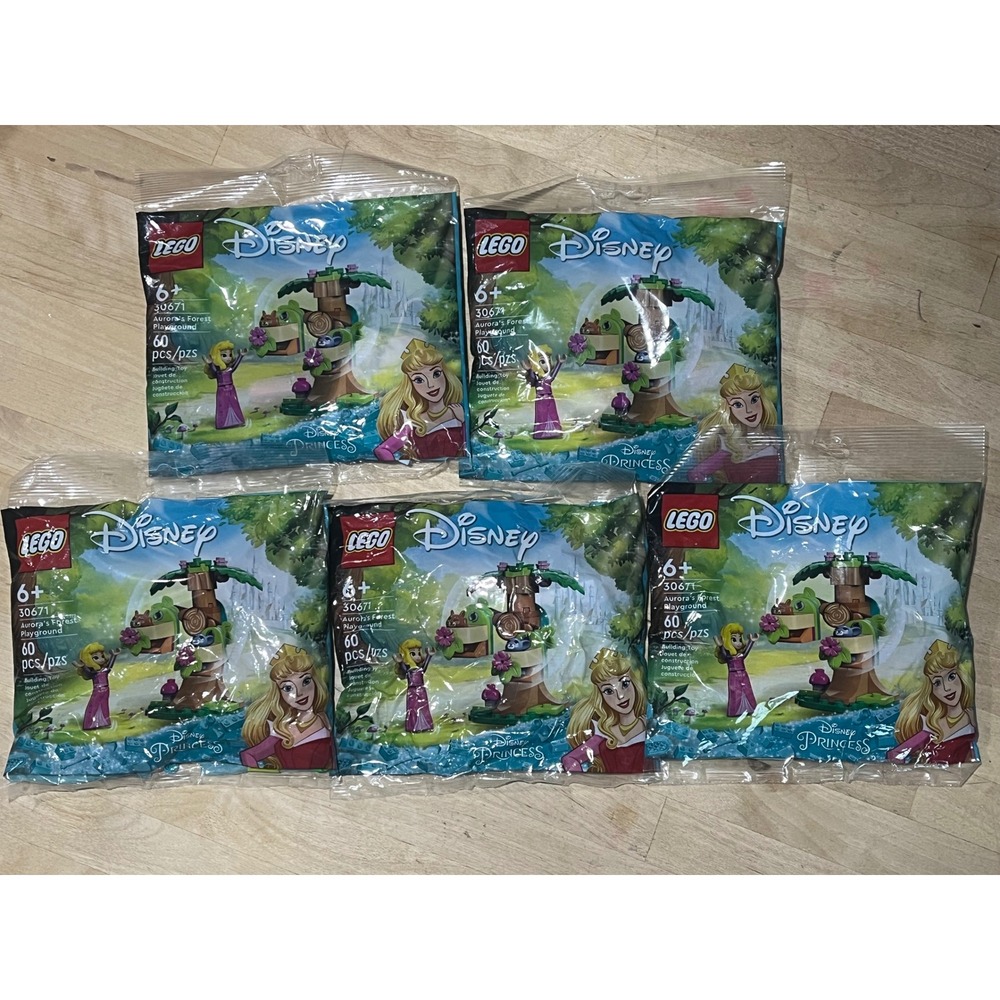 Lot of 5 LEGO Disney Princess 30671 Aurora's Forest Playground Polybags New